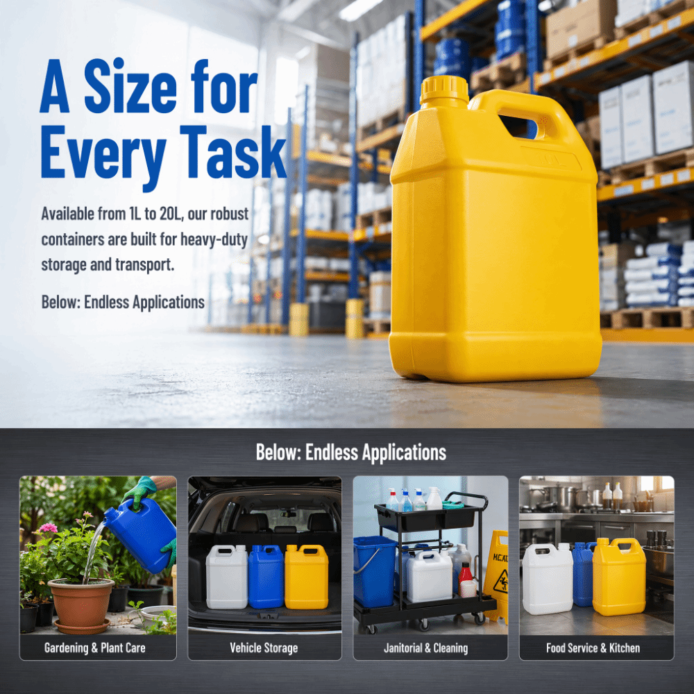 Food Storage Containers Xl - Garrafa Plástica Hermética Multifuncional de 1-20L
