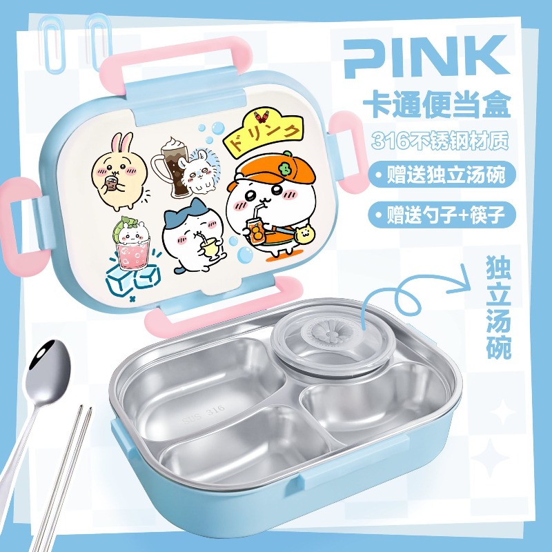 Food Storage Hot - Lancheira Térmica Hot Chiikawa com Prato