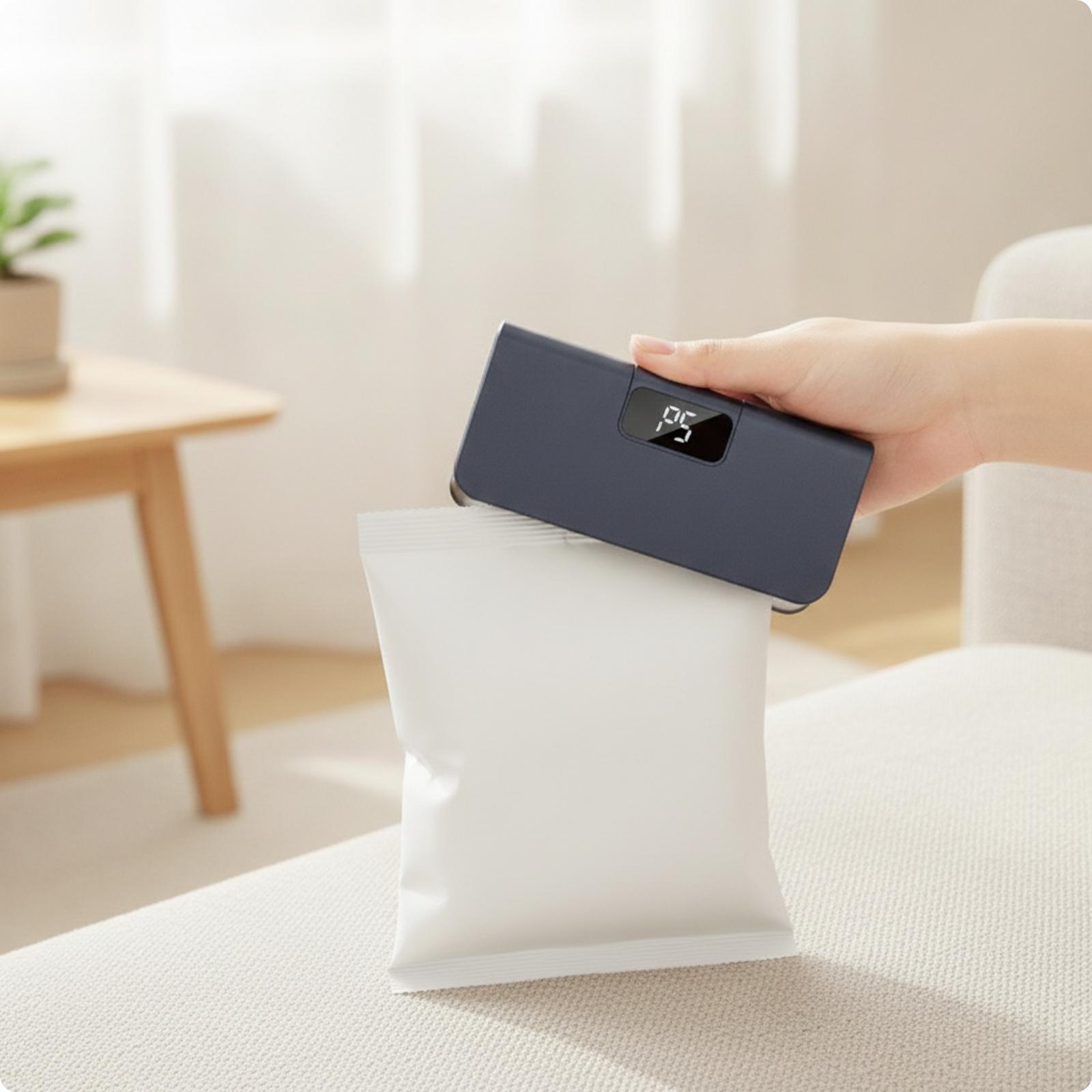 Food Storage Bag Organizer - Selador de Sacos com Display Digital