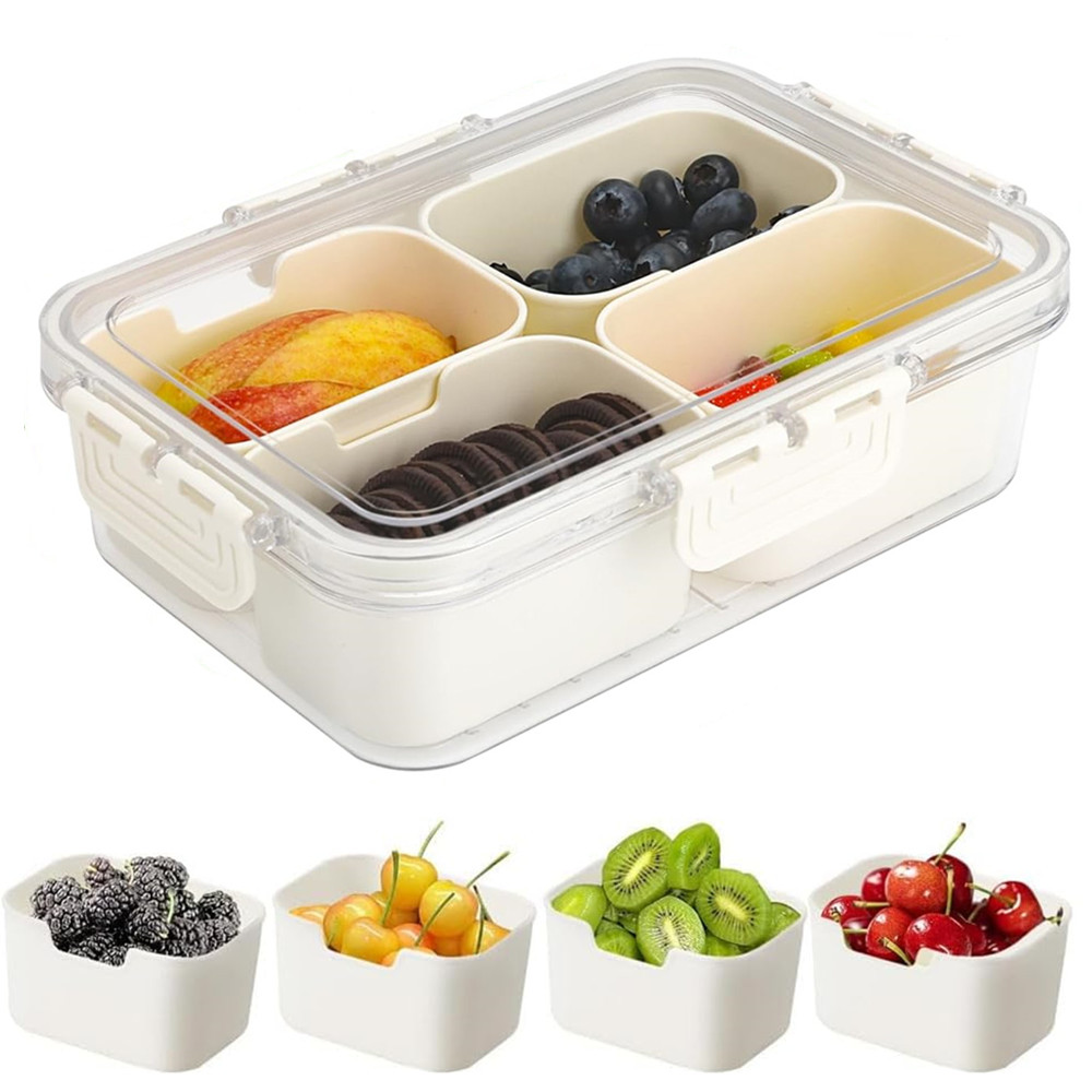 Food Storage Containers With Lids - Caixa de Armazenamento de Alimentos Portátil,