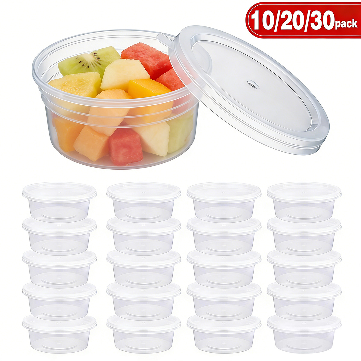 Food Storage Containers With Lids - Pacote com 10/20/30 Pequenos Recipientes para