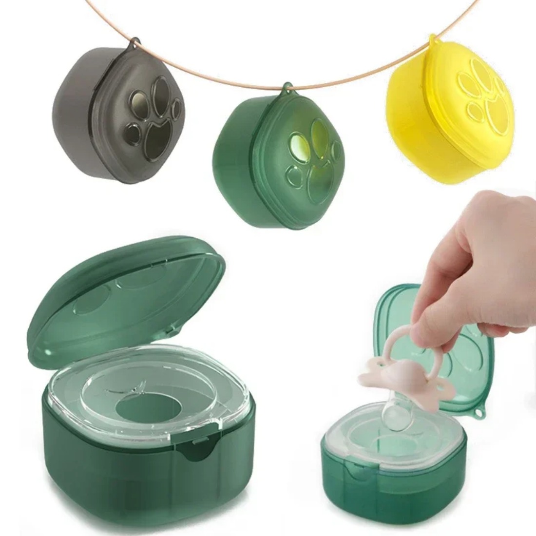 Food Storage Baby - Caixa de chupeta de silicone de