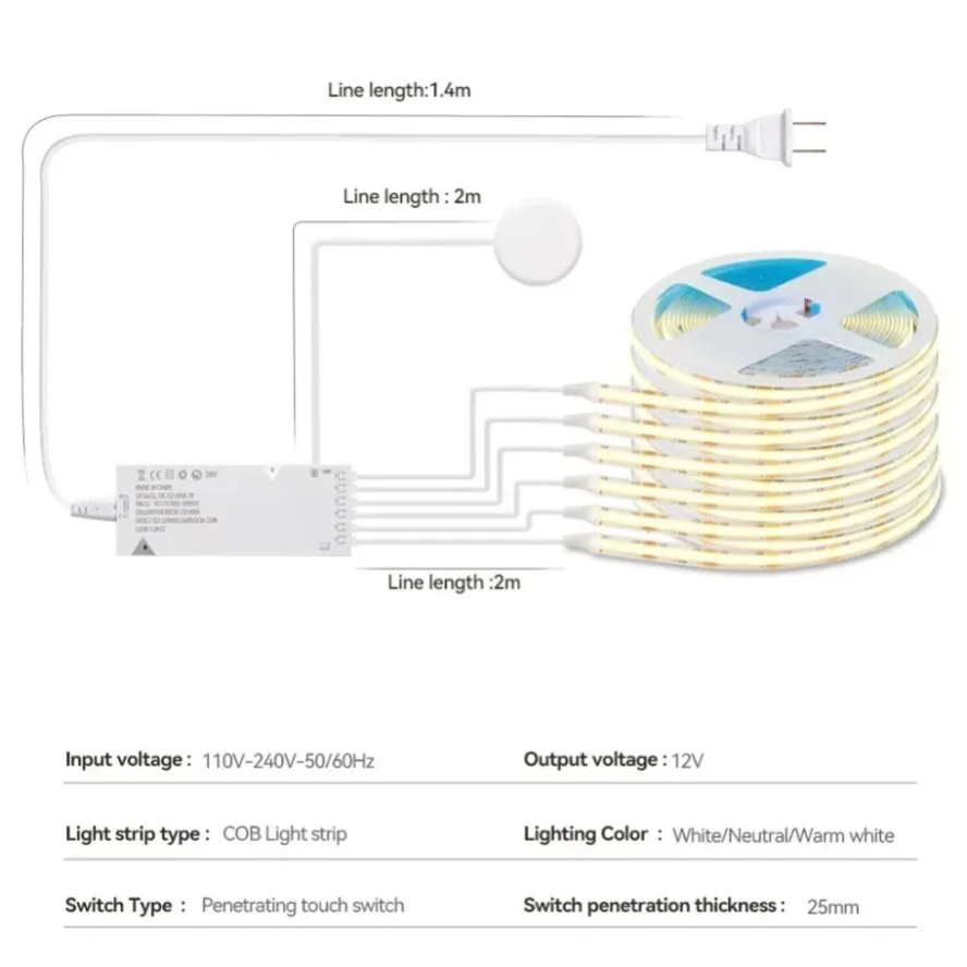 Luz de Armário com Sensor Inte - Food Storage Utensils avaliação e preço