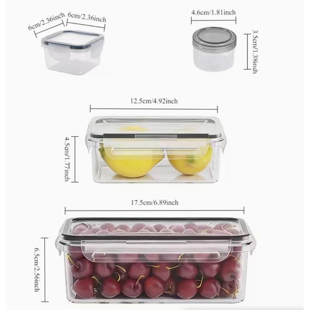Conjunto de 4 Recipientes Tran - Food Storage Containers With Lids avaliação e preço