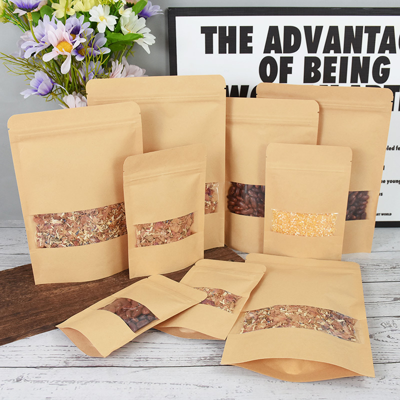 20/50 pçs sacos de papel kraft - Food Storage Zip Lock Bags avaliação e preço