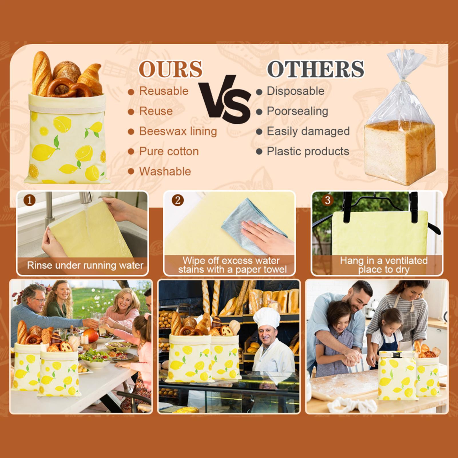Sacos de pão reutilizáveis sac - Food Storage Bags Reusable avaliação e preço