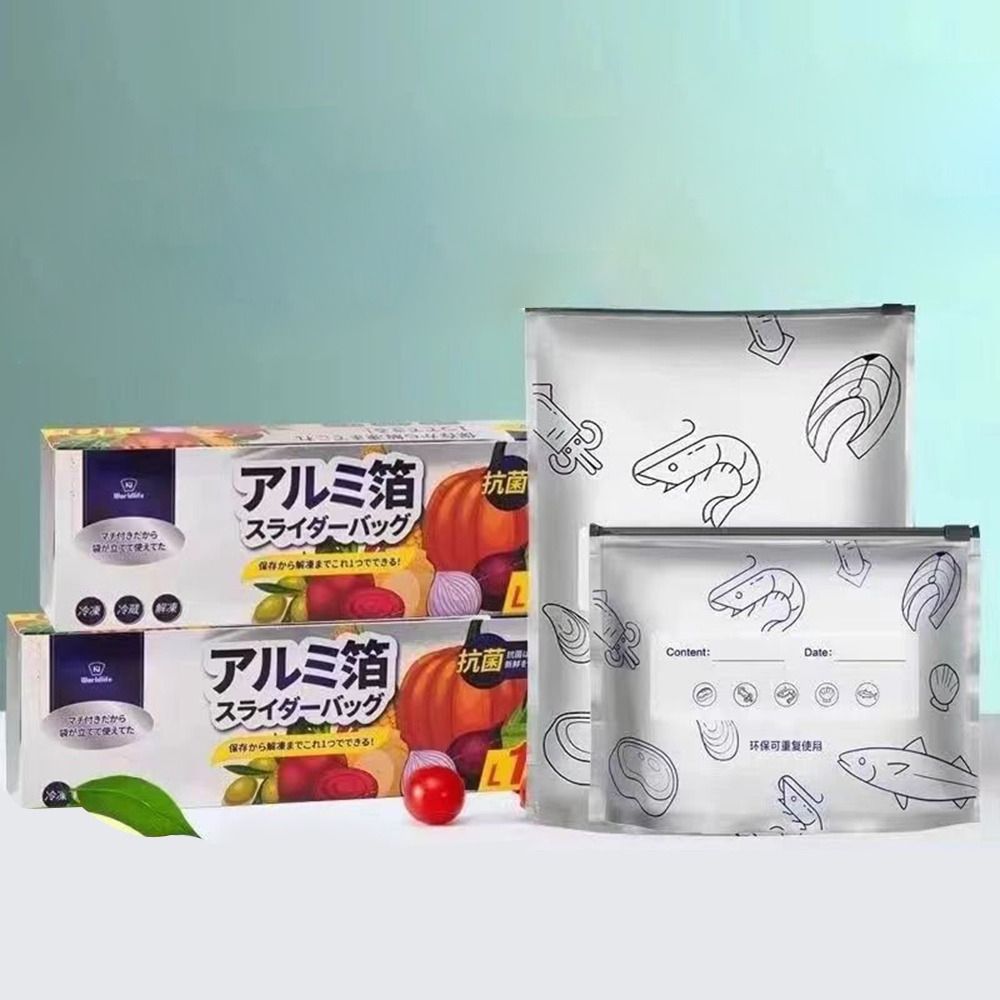 10 Unidades/Pacote Saco de Alu - Food Storage Bags Reusable avaliação e preço