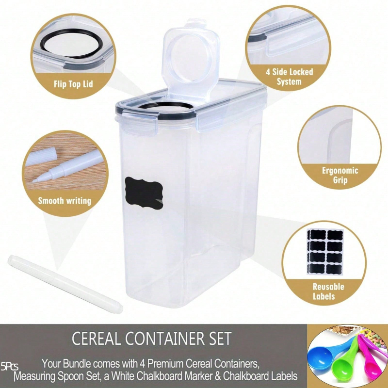 Conjunto de 4 Recipientes Herm - Food Storage For Pantry avaliação e preço