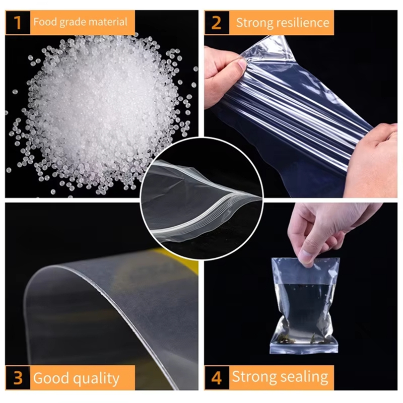 100 Sacos Transparentes com Zí - Food Storage Zip Lock Bags avaliação e preço